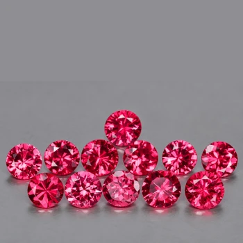 1.50 mm Round Machine Cut 50pcs Superb Luster Natural Mozambique Intense Pink Red Ruby [Flawless-VVS]