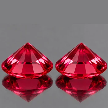 3.30 mm Round Machine Cut 2pcs Superb Luster Natural Mozambique Intense Red Ruby [Flawless-VVS]