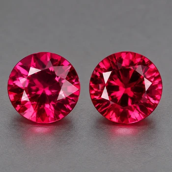 3.20 mm Round 2pcs AAA Luster Natural Intense Red Burma Ruby [Flawless-VVS