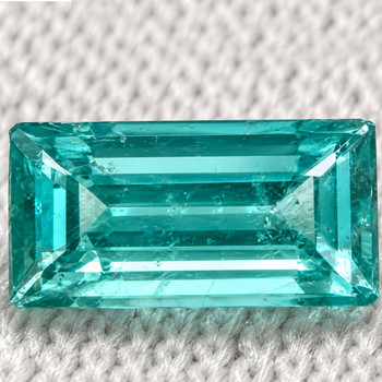 8x4 mm Baguette {0.72ct} Natural Brilliant Zambian Blue Green Emerald [SI]