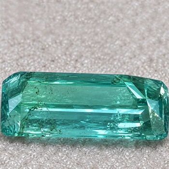 8x4 mm Baguette {0.72ct} Natural Brilliant Zambian Blue Green Emerald [SI]