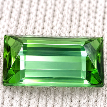 12x7 mm Baguette {3.08cts} Top Luster Natural Brilliant Green Tourmaline [Flawless-VVS]