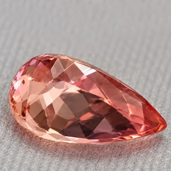 11.5x8 mm Pear {2.50ct} Sparkling Natural Sparkling Intense Peach Pink Tourmaline [Flawless-VVS]