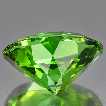 7.00 mm Round {1.25ct} AAA Fire Natural Intense Green Tourmaline Mozambique [Flawless-VVS]