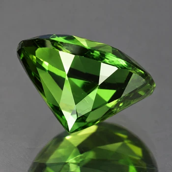 7.00 mm Round {1.30ct} AAA Fire Natural Dark Green Tourmaline Mozambique [Flawless-VVS]