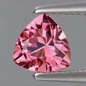 6.00 mm Trillion {0.92ct} Sparkling Natural Pink Tourmaline [Flawless-VVS]