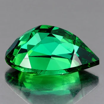 9x6 mm Pear {1.15ct} AAA Fire Natural Intense Green Tourmaline Mozambique [Flawless-VVS]