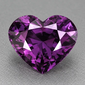 8x7 mm Heart 1.52ct Top Luster Natural Purple Spinel [Flawless-VVS]