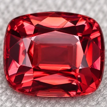 7x6 mm Cushion {1.30ct} Top Luster Natural Intense Orange Spinel [Flawless-VVS]