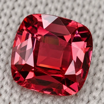 6.00 mm Cushion {1.05ct} Top Luster Natural Intense Pink Red Spinel [Flawless-VVS]