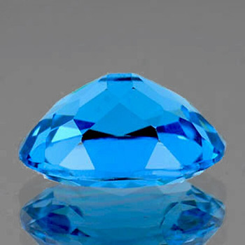 9x7 mm Oval 1 Piece Natural Best AAA Swiss Blue Topaz [Flawless-VVS]