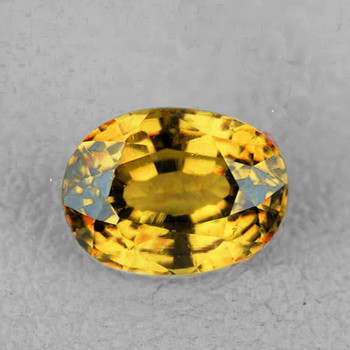 8x6 mm Oval 2.74cts Natural Brilliant Golden Yellow Zircon [Flawless-VVS]