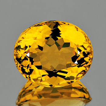 24x20 mm Oval 35.60cts Natural Golden Yellow Citrine [Flawless-VVS]-Free Certificate