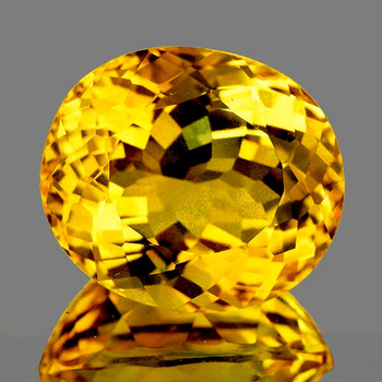 22x19 mm Oval 32.24cts Natural Golden Yellow Citrine [Flawless-VVS]-Free Certificate
