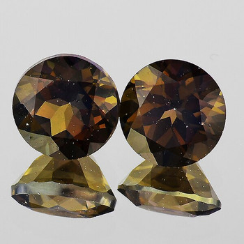6.00 mm Round 2pcs Natural Very Deep Brown Mystic Topaz [Flawless-VVS]