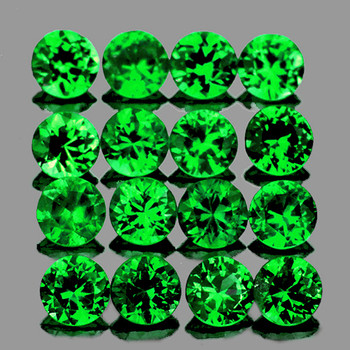 2.30 mm Round 16 Pieces Natural Intense Chrome Green Tsavorite Garnet [IF-VVS]