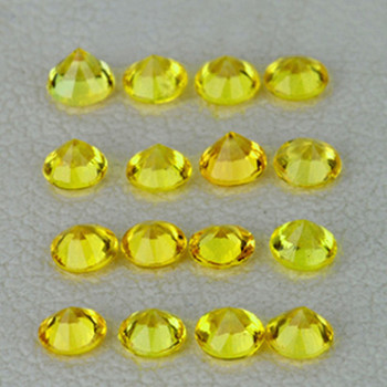 1.60 mm Round 45 pcs Natural AAA Canary Yellow Sapphire [Flawless-VVS]