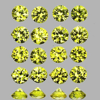 1.60 mm Round 45 pcs Natural AAA Canary Yellow Sapphire [Flawless-VVS]