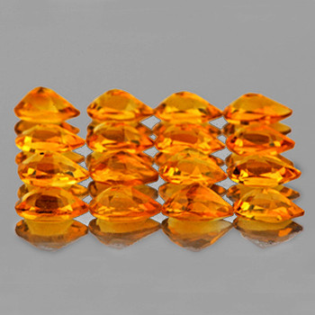 5x3 mm Pear 16 pcs AAA Fire Luster Natural Golden Orange Citrine [Flawless-VVS]