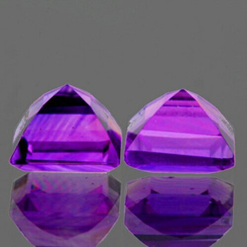 6.00 mm Square 2 pcs Natural Brilliant Purple Amethyst [Flawless-VVS]