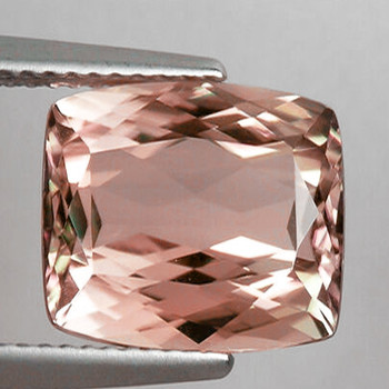 6.00 mm Cushion {1.10ct} AAA Fire Natural Peach Tourmaline Mozambique [Flawless-VVS]