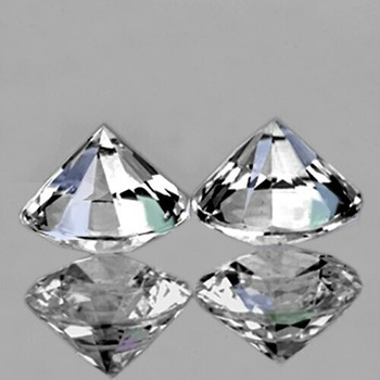 1.80 mm Round 2 pieces Color D-F Natural White Diamond [VVS]-AAA GRADE