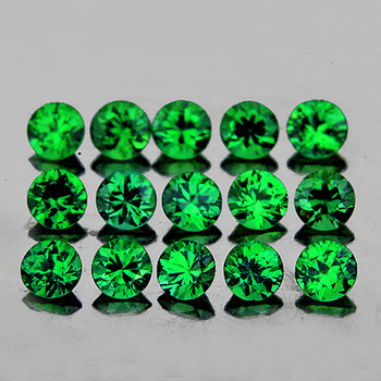 1.70 mm Round 35 pcs Natural Sparkling Emerald Green Tsavorite Garnet [VVS]
