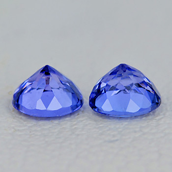 3.80 mm Round 2 pcs AAA Fire Luster Natural Purple Blue Tanzanite [VVS]