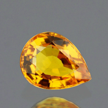 6x4.5 mm Pear 0.68ct AAA Fire Sparkles Natural Ceylon Golden Yellow Sapphire [Flawless-VVS]