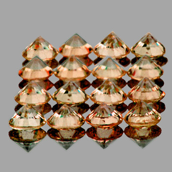 1.70 mm Round Machine Cut 35 pcs AAA Luster Natural Golden Champagne Sapphire [Flawless-VVS]