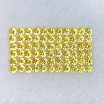 1.20 mm Round 100 pcs Natural AAA Yellow Sapphire [Flawless-VVS]