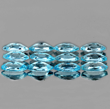 6x3 mm Marquise 12 pcs AAA Fire Luster Natural Sky Blue Topaz [Flawless-VVS]