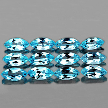 6x3 mm Marquise 12 pcs AAA Fire Luster Natural Sky Blue Topaz [Flawless-VVS]