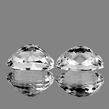 10.5x8.5 mm Oval 2 pieces AAA Brilliant Luster Natural White Topaz [Flawless-VVS]