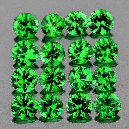 1.50 mm Round 50 Pieces Natural Intense Chrome Green Tsavorite Garnet [Flawless-VVS]