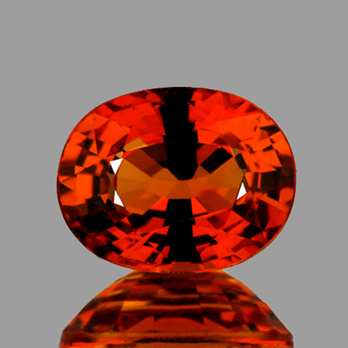 7x5.5 mm Oval 1.37cts Natural Brilliant Red Orange Spessartite Garnet [IF-VVS]