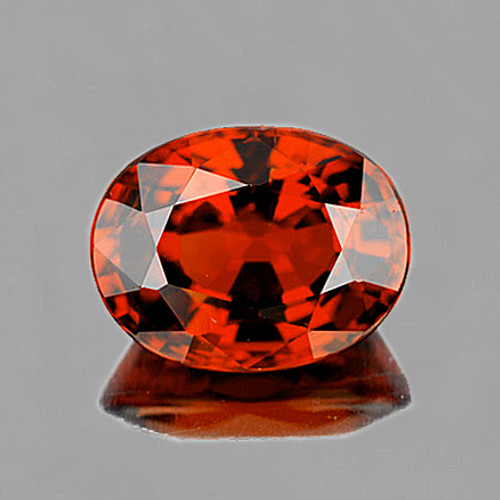8x6 mm Oval 1.89cts Natural Brilliant Orange Spessartite Garnet [Flawless-VVS]