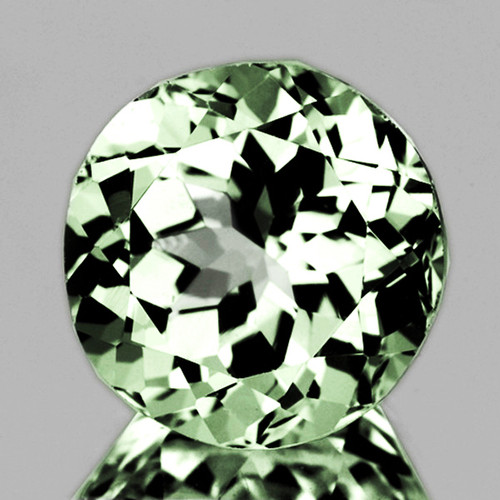 8.00 mm Round 1 piece AAA Luster Natural Sparkling Green Amethyst [Flawless-VVS]