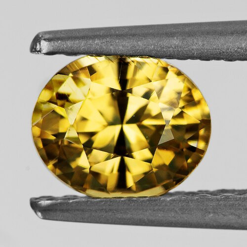 6x5 mm Oval 1.20cts Natural Brilliant Golden Yellow Zircon [Flawless-VVS]