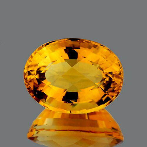 20x15 mm Oval Checker 20.43cts Natural Golden Orange Citrine [Flawless-VVS]