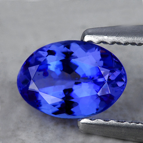 7x5 mm Oval 0.62cts Top Fire Luster Natural AAA Blue Tanzanite [Flawless-VVS]