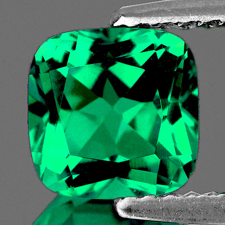 12.00 mm Cushion 1 piece Top Luster Natural Emerald Green Mystic