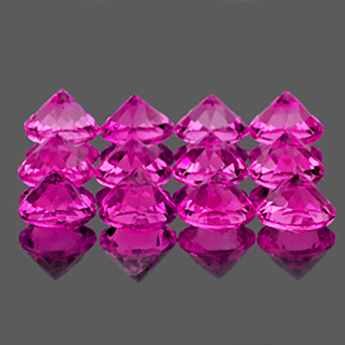 4.20 mm Round 12 pcs AAA Luster Natural Hot Pink Topaz