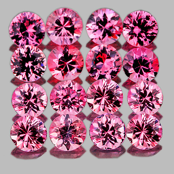 2.00 mm Round 25 pieces AAA Fire Luster Natural Intense Sweet Pink Sapphire [Flawless-VVS]