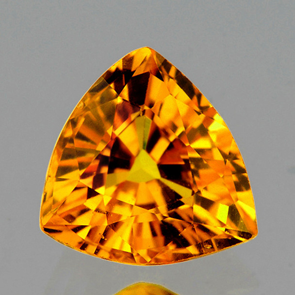 4.20 mm Trillion 0.33ct AAA Fire Sparkles Natural Intense Yellow Sapphire [Flawless-VVS]