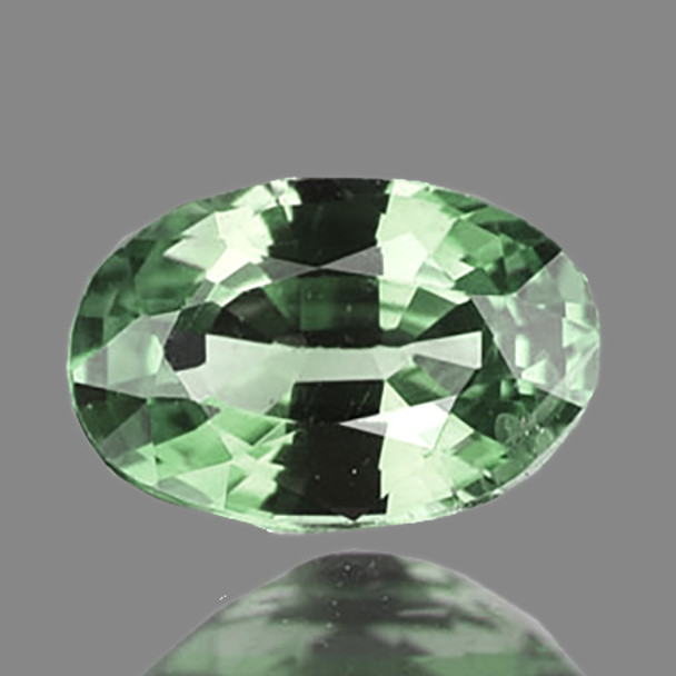 6x4 mm Oval 0.69ct AAA Luster Natural Madagascar Green Sapphire [VS]