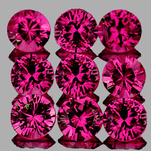 2.80 mm Round Superb Brilliancy 9 pcs Natural AAA Violet Pink Ruby [IF-VVS1] - Premium AAA Grade