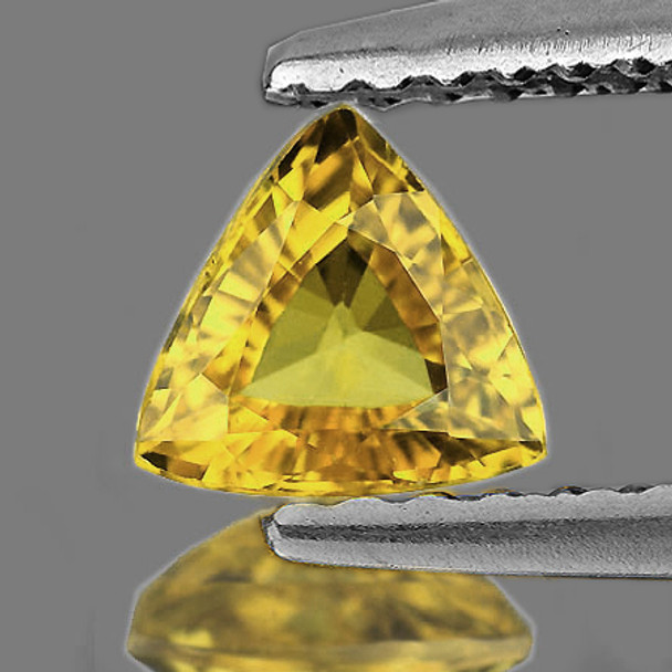 5.00 mm Trillion 0.56ct AAA Fire Sparkles Natural Ceylon Yellow Sapphire [Flawless-VVS]