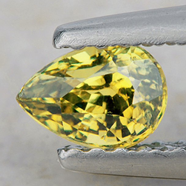 6x4 mm Pear 0.61ctct AAA Fire Sparkles Natural Ceylon Yellow Sapphire [Flawless-VVS]