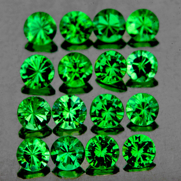 1.60 mm Round 40 Pieces Natural Intense Chrome Green Tsavorite Garnet [Flawless-VVS]